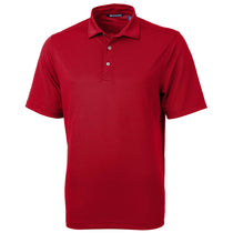 Cutter & Buck Men's Cardinal Red Virtue Eco Pique Recycled Tall Polo