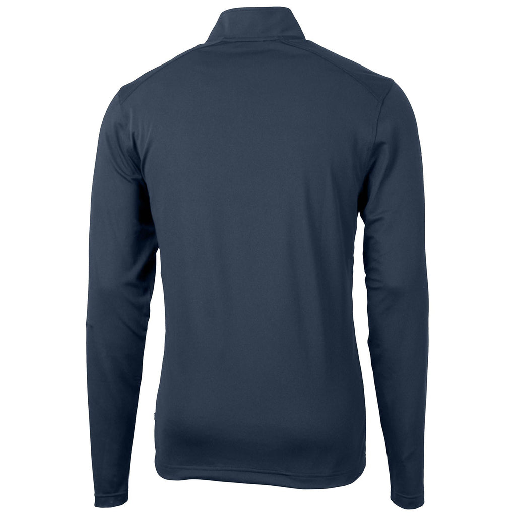 Cutter & Buck Men's Navy Blue Virtue Eco Pique Recycled Tall Quarter Zip