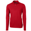 Cutter & Buck Men's Red Virtue Eco Pique Recycled Tall Quarter Zip