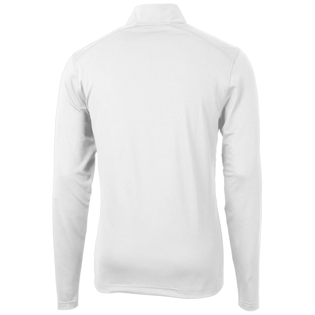 Cutter & Buck Men's White Virtue Eco Pique Recycled Tall Quarter Zip