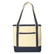 Port Authority Natural/Navy Medium Cotton Canvas Tote