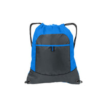 Port Authority Brilliant Blue/Deep Smoke Pocket Cinch Pack