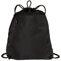 Port Authority Black Cinch Pack with Mesh Trim
