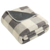 Port Authority Grey/Marshmallow Buffalo Plaid Double-Sided Sherpa/Plush Blanket