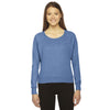 American Apparel Women's Athletic Blue Lightweight Raglan Pullover