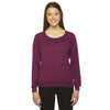 American Apparel Women's Triblend Cranberry Lightweight Raglan Pullover