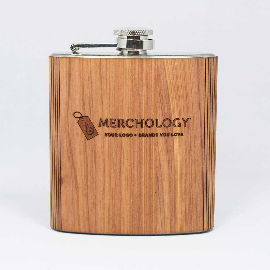 Woodchuck USA Cedar Wood Flask 6 oz