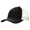 Port Authority Black/White Snapback Trucker Cap