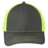 Port Authority Grey Steel/Neon Yellow Snapback Trucker Cap