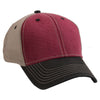 AHEAD Maroon/Black 3 Tone Tea Stained Mesh Back Cap