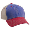 AHEAD University Tour Blue/University Cardinal 3 Tone Tea Stained Mesh Back Cap