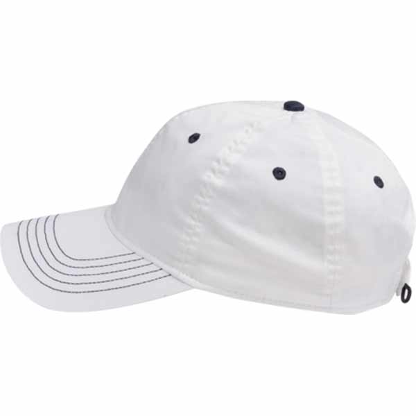 AHEAD White Lightweight Solid Contrast Stitch Cap