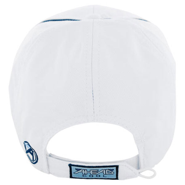 AHEAD Textured White/Navy Poly Active Sport Cap