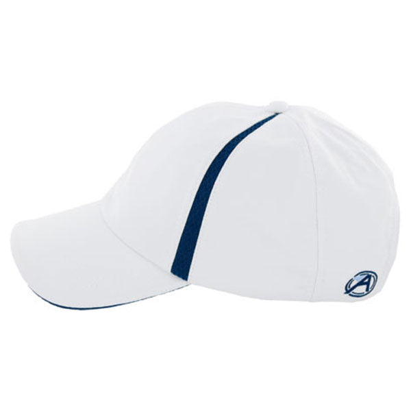 AHEAD Textured White/Navy Poly Active Sport Cap