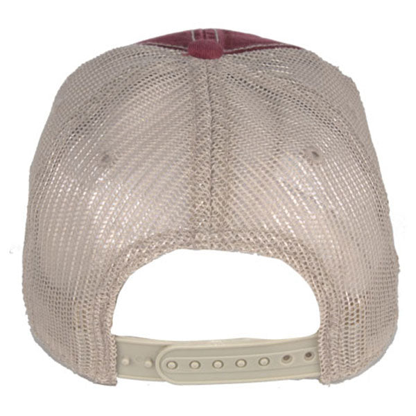 AHEAD Maroon/Tan Tea Stained Mesh Back Cap