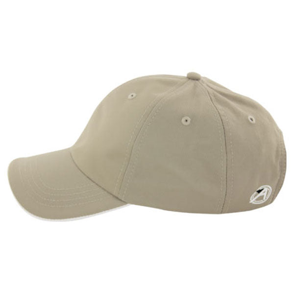 AHEAD Khaki/White Textured Poly Solid Cap