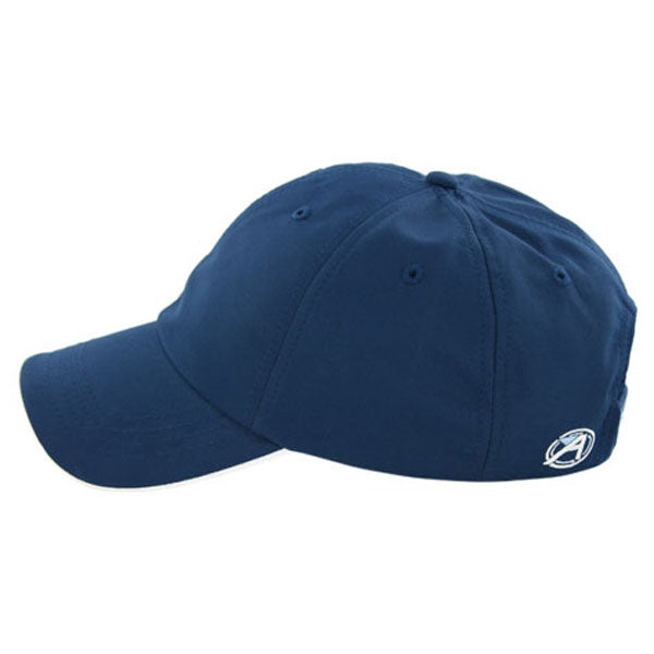 AHEAD Navy/White Textured Poly Solid Cap