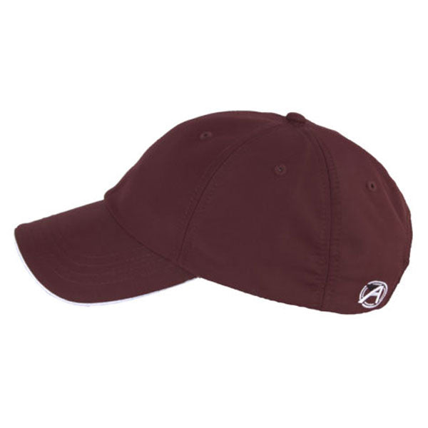 AHEAD University Bordeaux/White Textured Poly Solid Cap