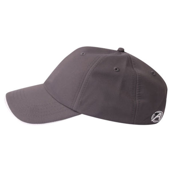 AHEAD University Grey/White Textured Poly Solid Cap