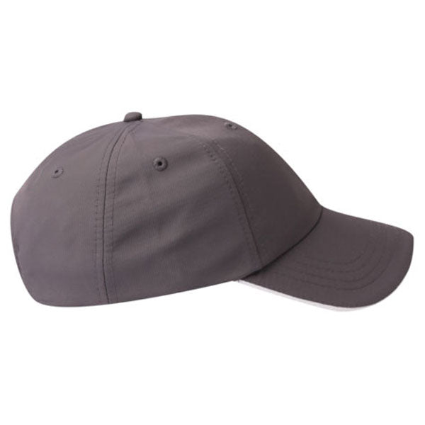 AHEAD University Grey/White Textured Poly Solid Cap