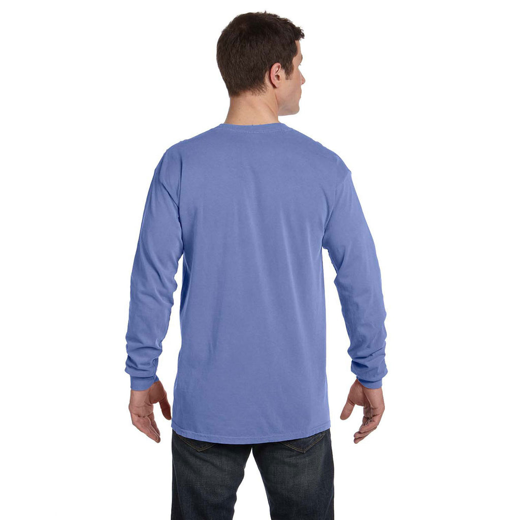 Comfort Colors Men's Flo Blue 6.1 Oz. Long-Sleeve T-Shirt