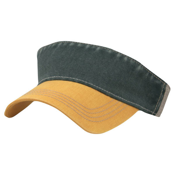 AHEAD Pine/Dijon/Tan 3-Tone Tea Stain Visor