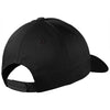 Port Authority Black Snapback Fine Twill Cap