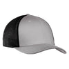 Port Authority Silver/Black Mesh Back Cap