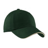 Port Authority Hunter/Stone Sandwich Bill Cap with Striped Closure