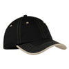 Port Authority Black/Stone Vintage Washed Contrast Stitch Cap