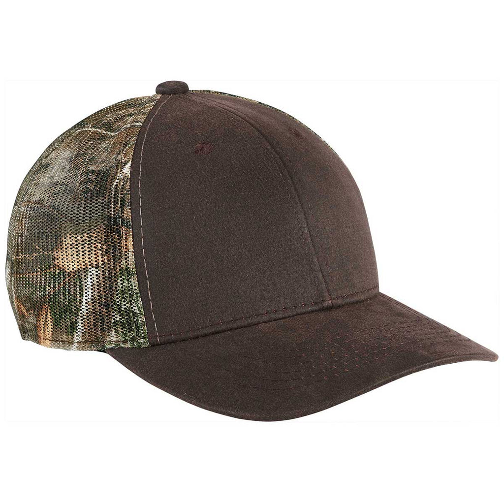 Port Authority Realtree Edge/Brown Pigment Print Camouflage Mesh Back Cap