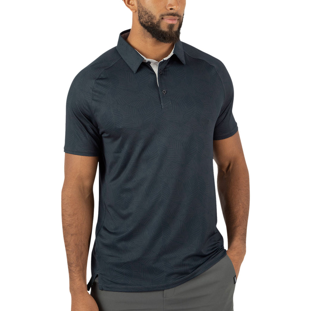 UNRL Men's Black/Grey Catamaran Polo