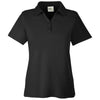 Core 365 Women's Black Fusion ChromaSoft Pique Polo