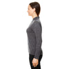 Core 365 Women's Carbon Heather/Black Kinetic Performance Quarter Zip