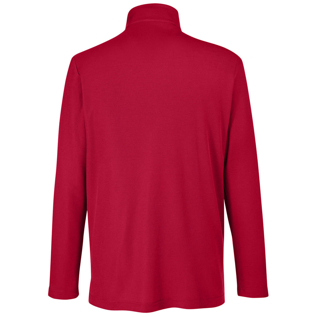 Core 365 Men's Classic Red Fusion ChromaSoft Pique Quarter-Zip