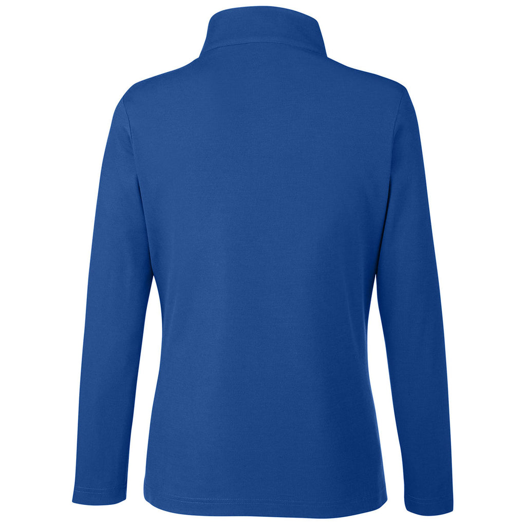 Core 365 Women's True Royal Fusion ChromaSoft Pique Quarter-Zip