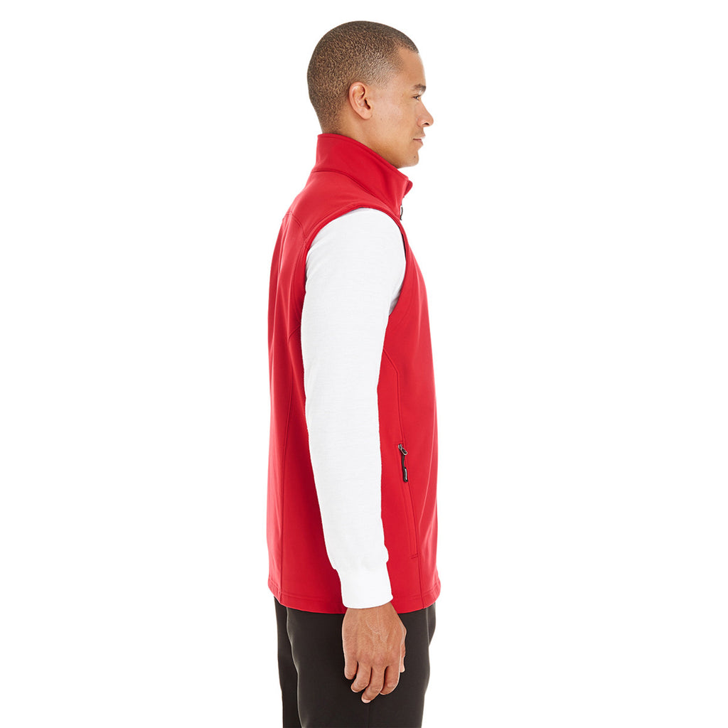 Core 365 Men's Classic Red Cruise Two-Layer Fleece Bonded Soft Shell Vest