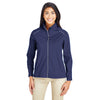 Core 365 Women's Classic Navy Techno Lite Three-Layer Knit Tech Shell