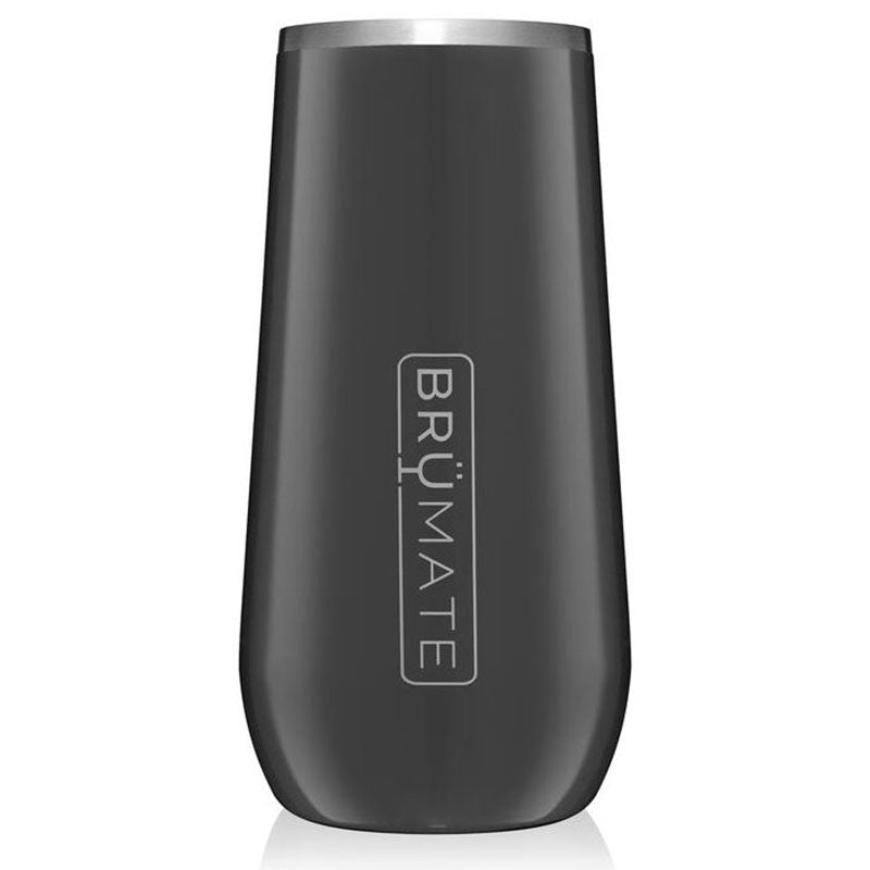 BruMate Matte Grey Champagne Flute 12 oz