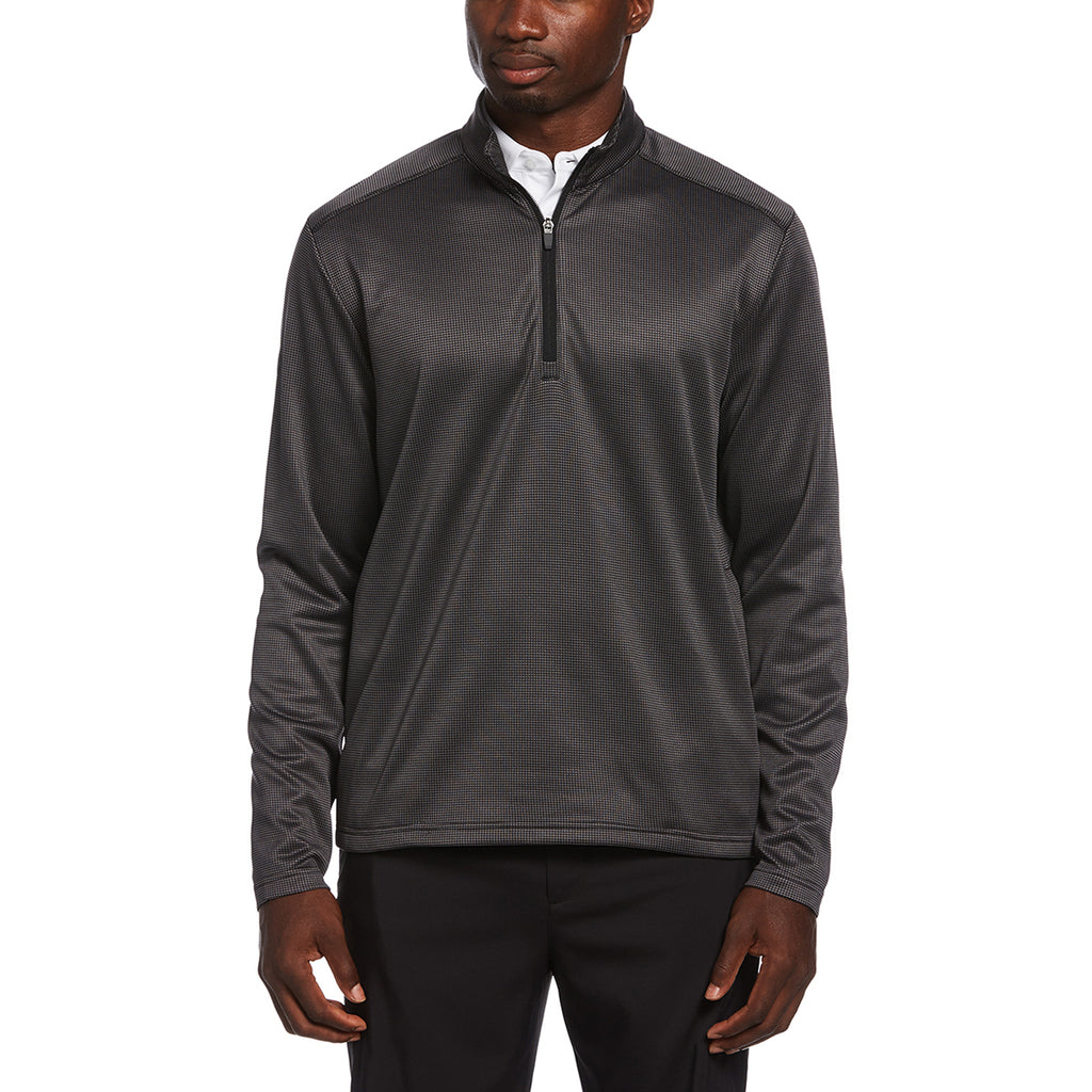 Callaway Men's Black Houndstooth 1/4 Zip