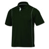 BAW Men's Dark Green/White Color Rib Shoulder Cool Tek Polo