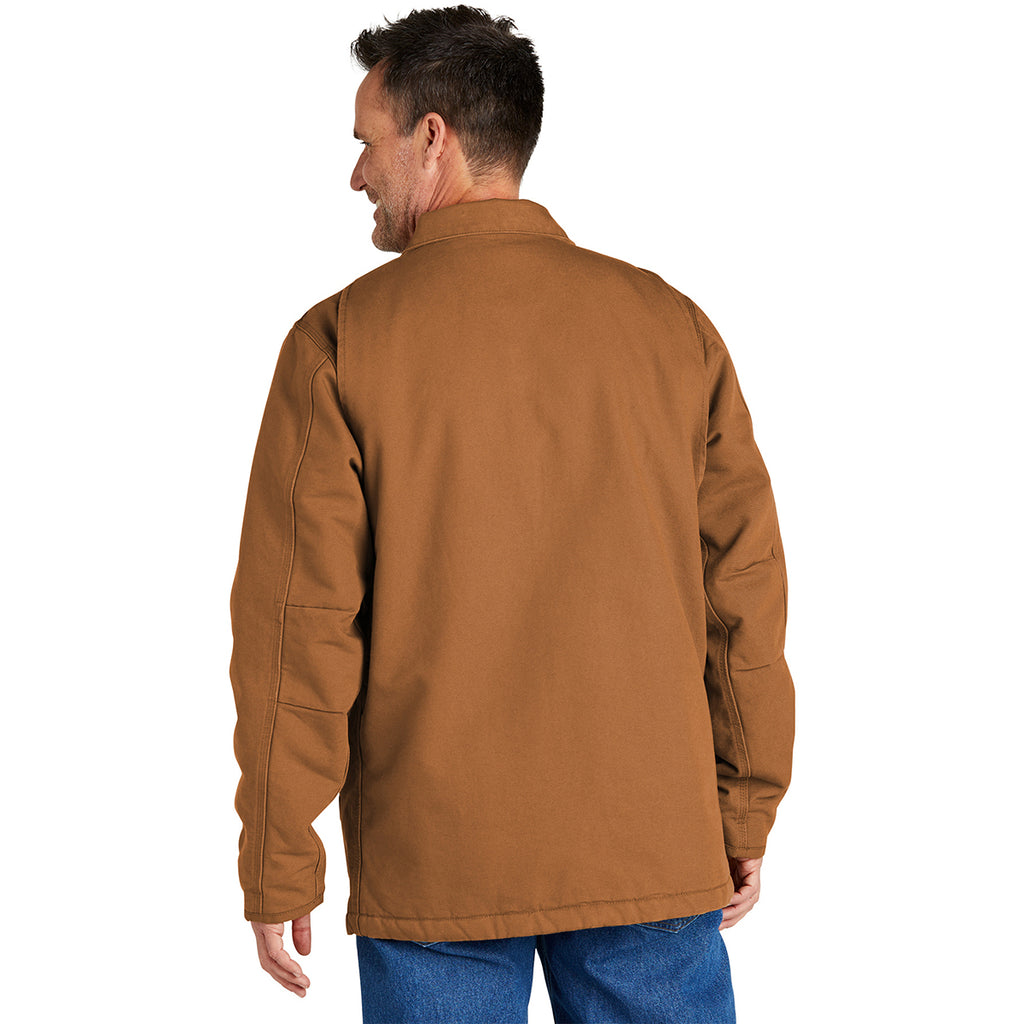 Carhartt Men's Carhartt Brown Sherpa-Lined Coat