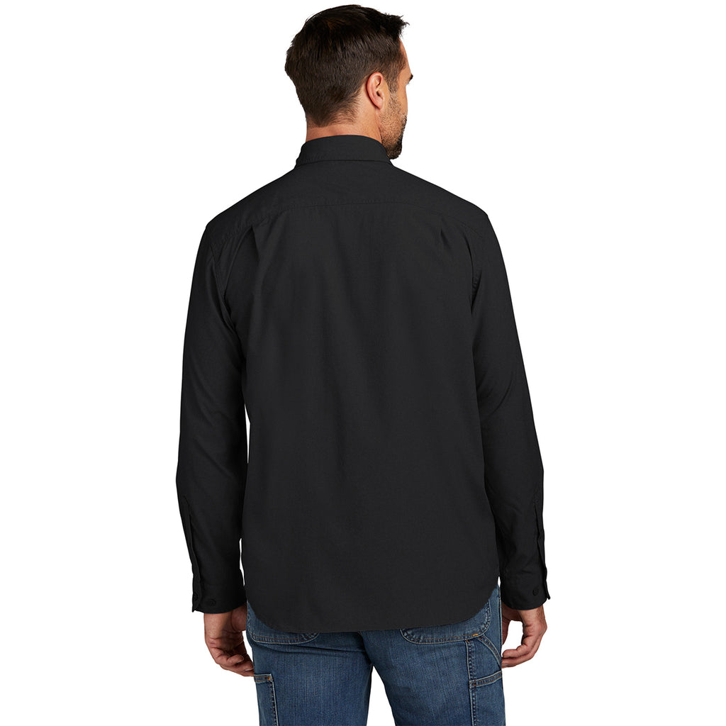 Carhartt Men's Black Force Solid Long Sleeve Shirt