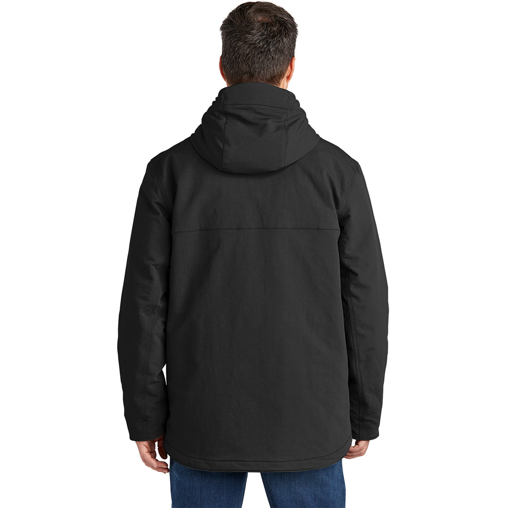 Carhartt Men's Black Super Dux Insulated Hooded Coat