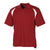 BAW Men's Red/White Colorblock Polo