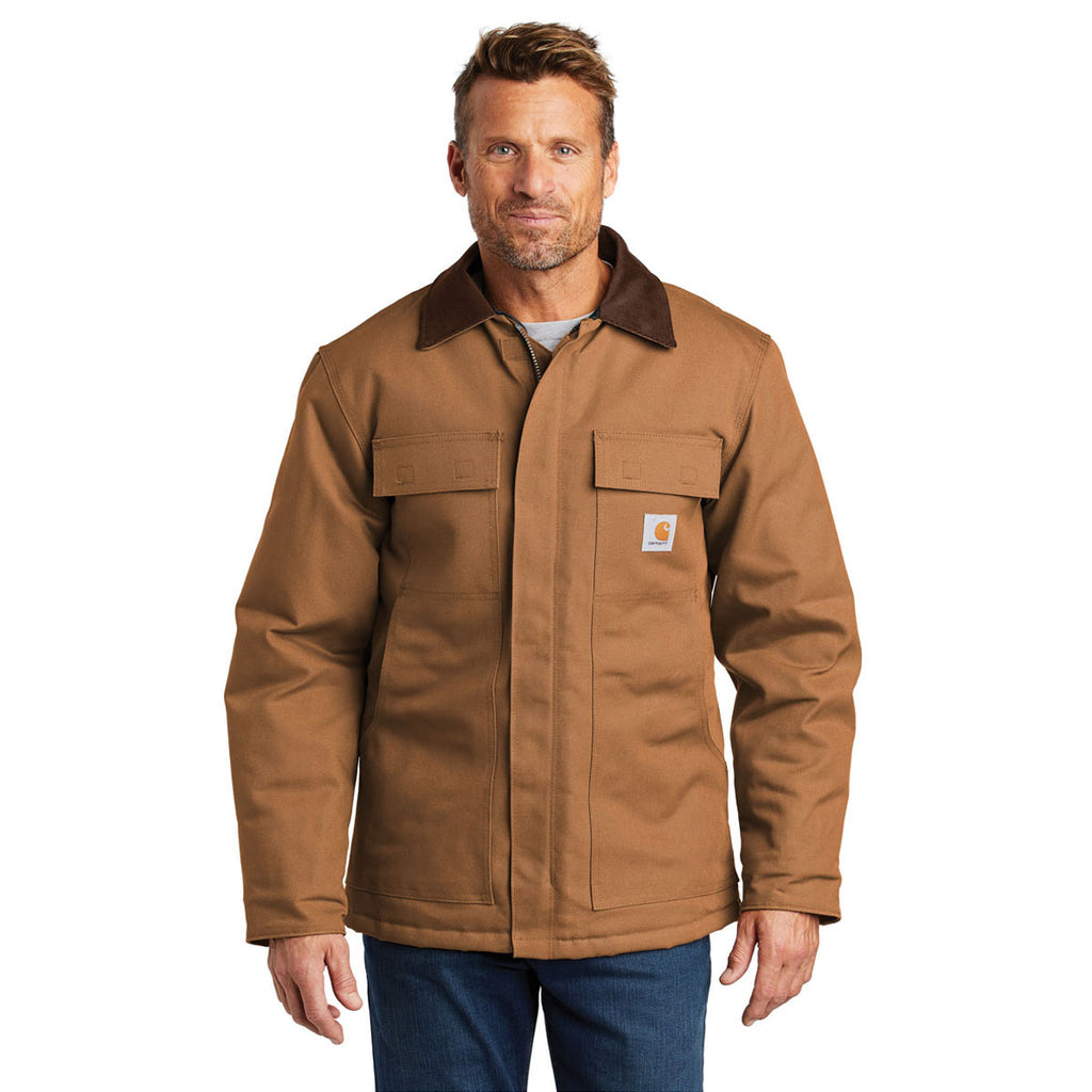 Carhartt Men's Brown Tall Duck Traditional Coat