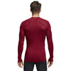 adidas Men's Collegiate Burgundy Alphaskin Long Sleeve Tee