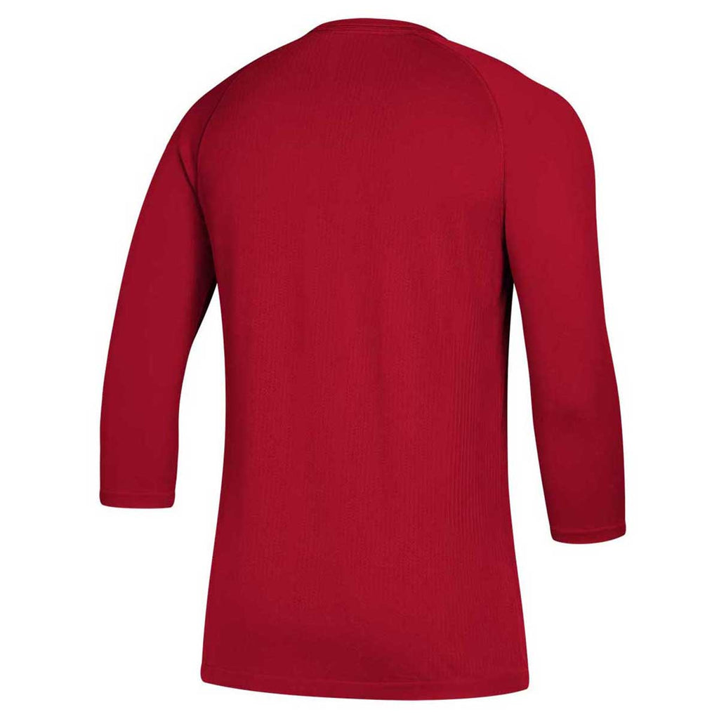 adidas Men's Power Red Fielder's Choice 2.0 3/4 Baselayer