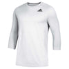 adidas Men's White Fielder's Choice 2.0 3/4 Baselayer