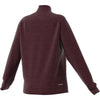 adidas Women's Maroon Melange Team Issue Quarter Zip